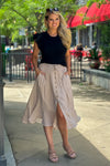 Sandra Button up Midi Skirt : Champagne