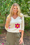 Tribal Mardi V neck Sweater : Sandust