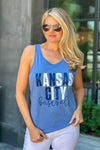 Kansas City Baseball Tank Top : Blue