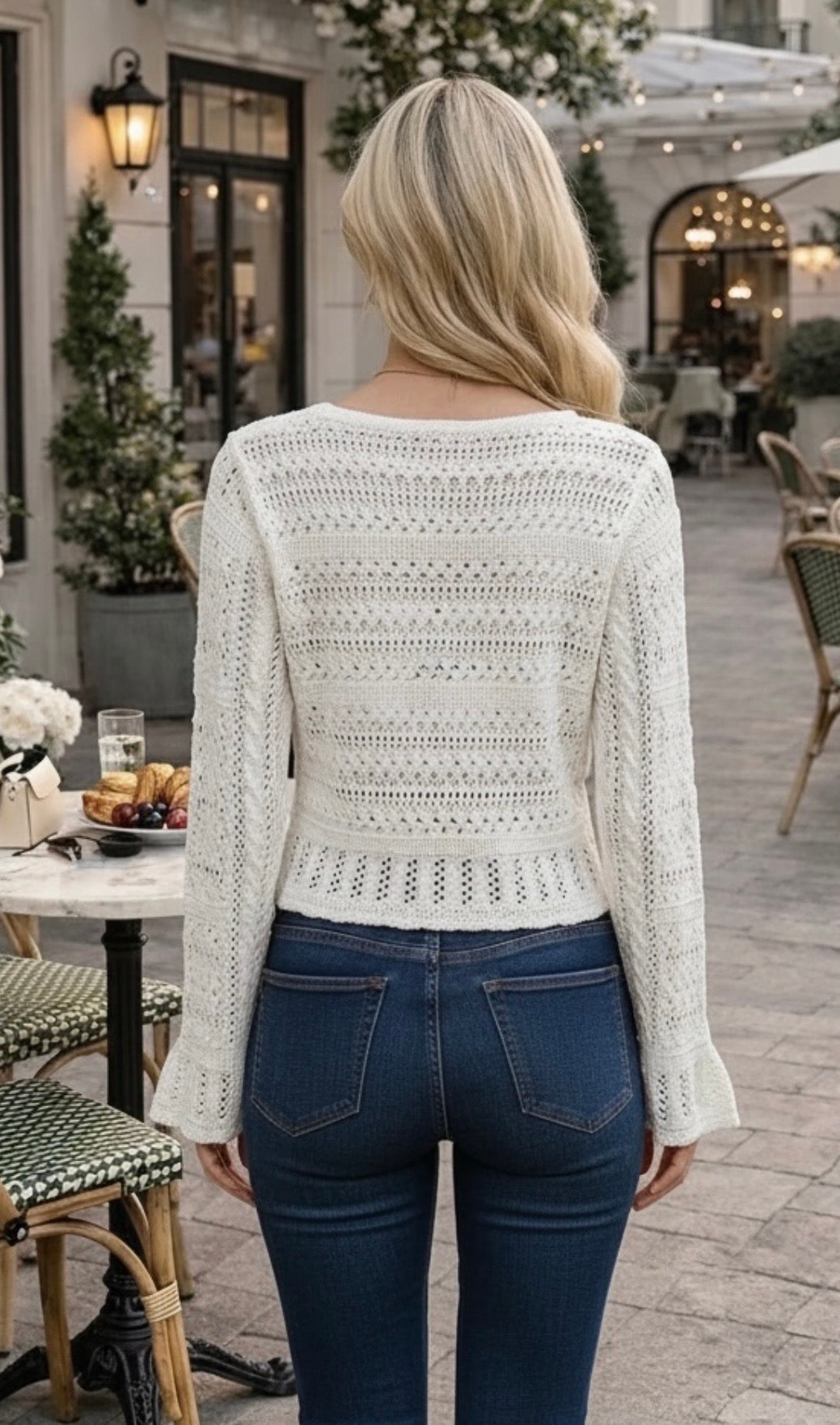 Malaysia Front Tie Cardigan : Off White