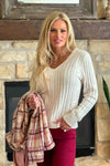 Gayle Fine Gauge Pullover Sweater : French Vanilla