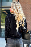 Liverpool Minka Textured Dolman Sweater : Black
