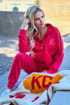 KC Vintage Wash Jogger Set : Red