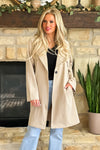 Odette Belted Trench Coat : Beige