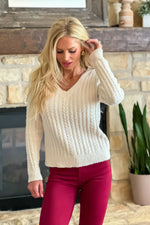 Gayle Fine Gauge Pullover Sweater : French Vanilla