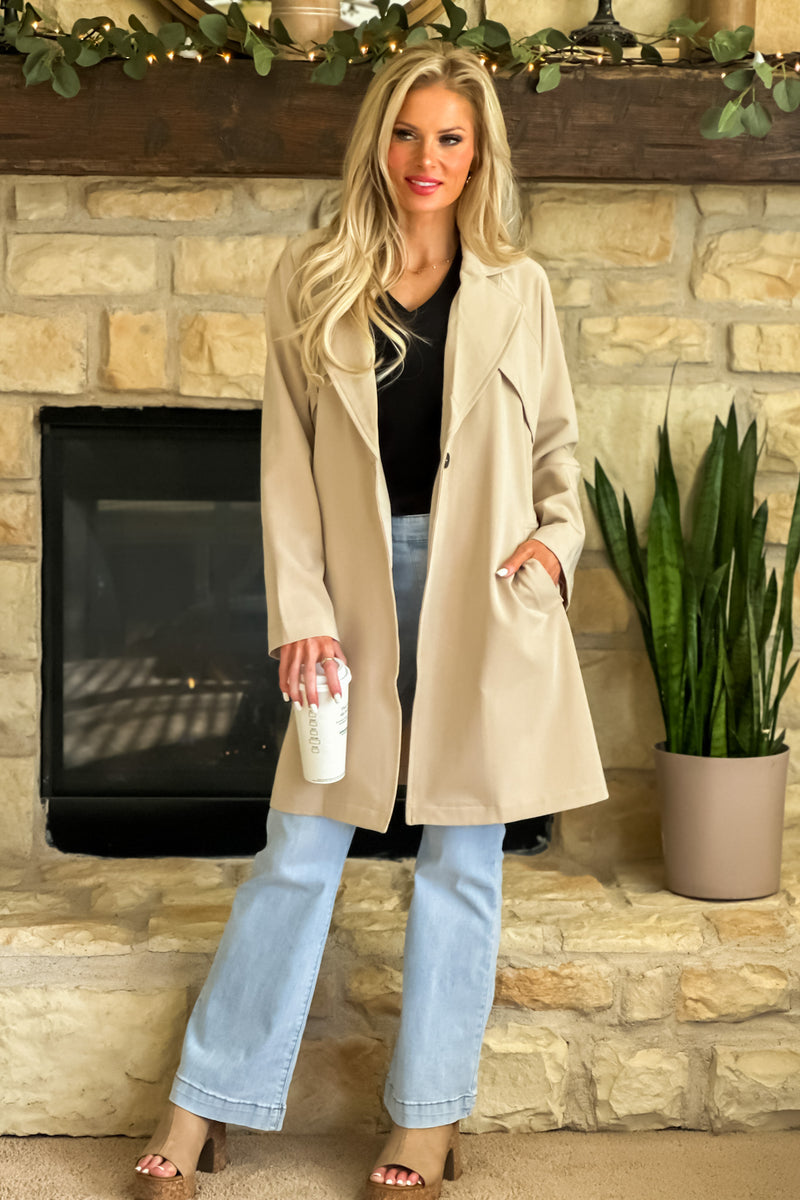 Odette Belted Trench Coat : Beige