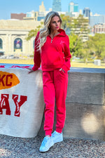 KC Vintage Wash Jogger Set : Red