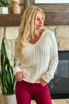 Gayle Fine Gauge Pullover Sweater : French Vanilla