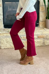 Liverpool Hannah Crop Flare Jeans : Red Velvet