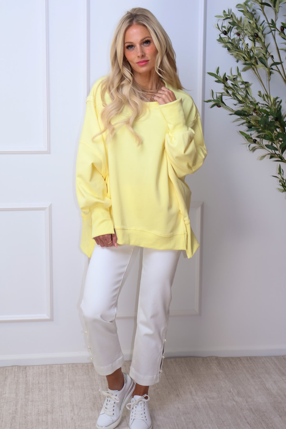 Myla Oversized Pullover : Yellow