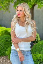 All You Can Be Washed Ribbed Tank : Ivory