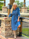 Tribal Marina Button Front Dress : BlueJay