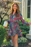 Brandi Printed Button Up Dress : Green