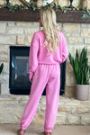 Jacqueline Cowl Neck w/ Jogger pants Set : Prism pink