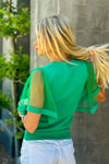 Hayes Stretchy Knit Top : Green