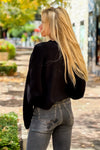 All In The Look Color Block Dolman Sleeve Sweater : Black/White