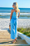 Tribal Ayva Button Front Jumpsuit : Sailboat