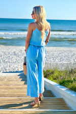 Tribal Ayva Button Front Jumpsuit : Sailboat