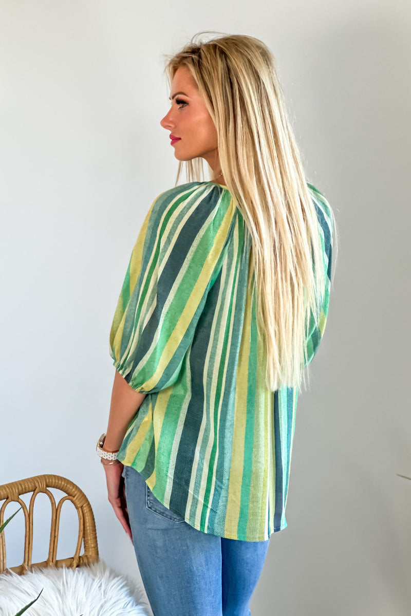 Liverpool Newport Button Front Top : Teal Multi