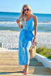 Tribal Ayva Button Front Jumpsuit : Sailboat