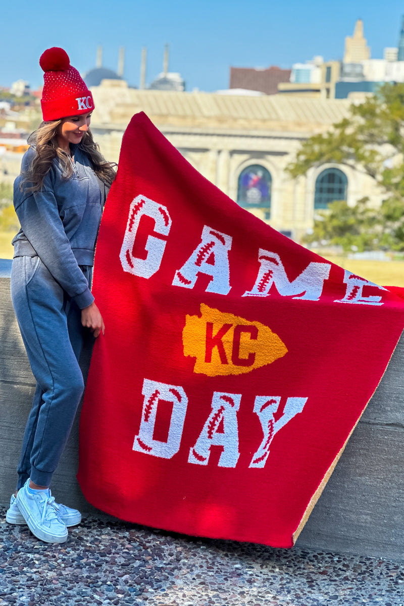 KC Arrowhead GameDay Plush Blanket : Red