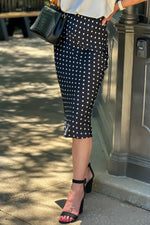 Greta Polka Dot Skirt : Black