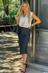 Greta Polka Dot Skirt : Black