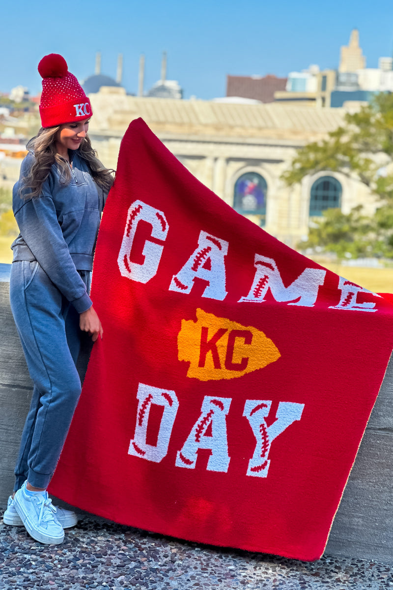 KC Arrowhead GameDay Plush Blanket : Red