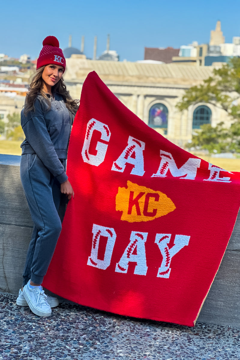 KC Arrowhead GameDay Plush Blanket : Red