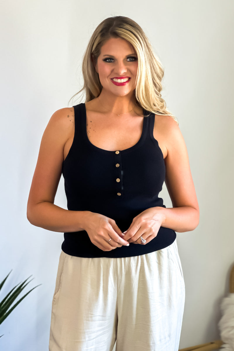 Let's Go Shopping Tank : Black