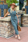 Lila Zip Up Jumpsuit : Sage