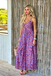 Analeah Criss Cross Back Pleating Dress : Lavender
