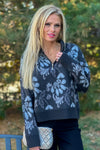 Jacquelyn Half Zip Sweater : Black