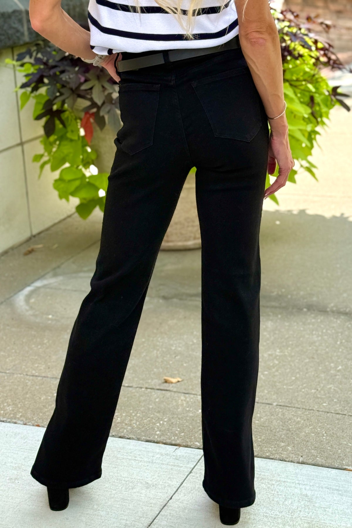 Judy Blue Jett High Waist Straight Leg Jean : Black