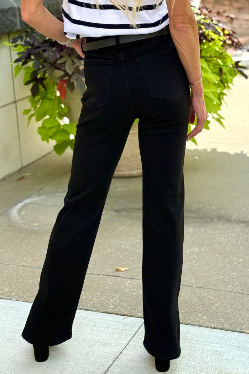 Judy Blue Jett High Waist Straight Leg Jean : Black