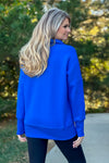 Willa Weekend Getaway Soft Long Pullover : Royal Blue