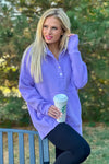 Willa Weekend Getaway Soft Long Pullover : Lavender