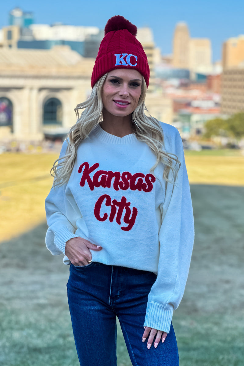 Verity Puff Kansas City Sweater : White