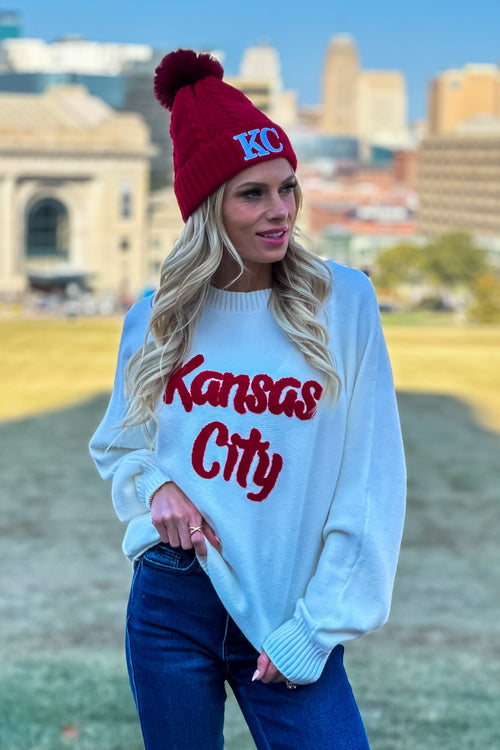 Verity Puff Kansas City Sweater : White