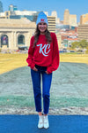 Verity Puff KC Sweater : Red