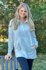 Willa Weekend Getaway Soft Long Pullover : Oatmeal