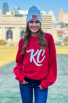 Verity Puff KC Sweater : Red