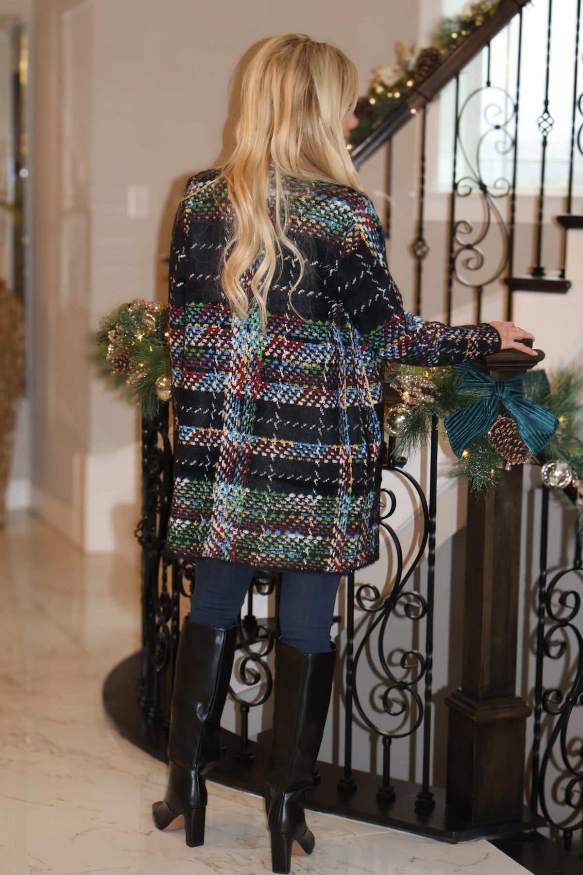 Liverpool Beryl Sweater Coat : Black Multi