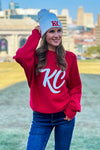 Verity Puff KC Sweater : Red