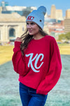 Verity Puff KC Sweater : Red