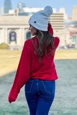 Verity Puff KC Sweater : Red