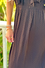 Tribal Delvina Maxi Dress w/ Front Detail : Black