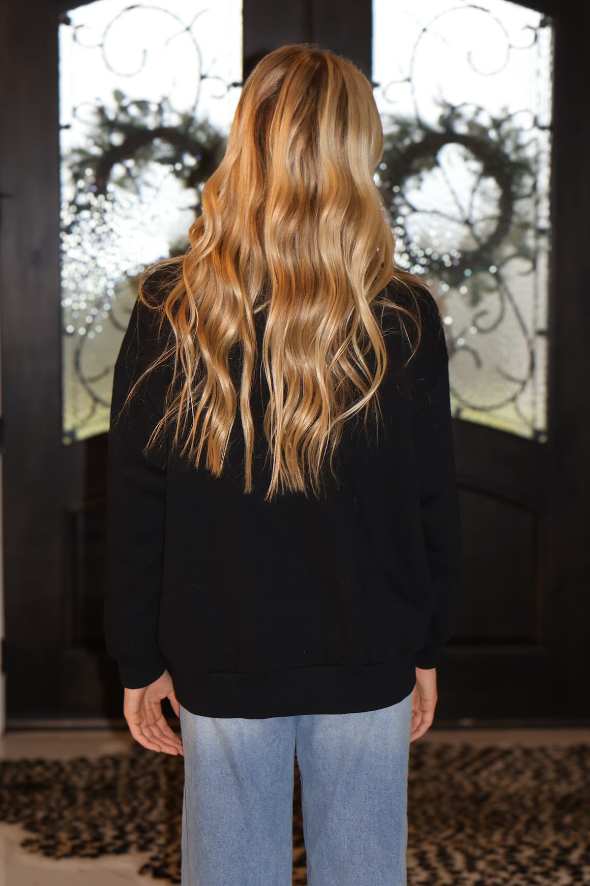 Atlas Long Sleeve Front Pockets Pullover : Black