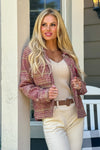 Tribal Pressley Crop Shacket : Ant. Rose