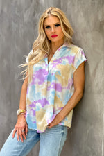 Worth The Love Blouse : Lavender/Blue